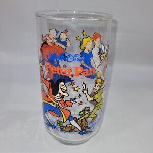 McDonalds Walt Disney Peter Pan 1980s Vintage 5.75" Coca Cola Glass